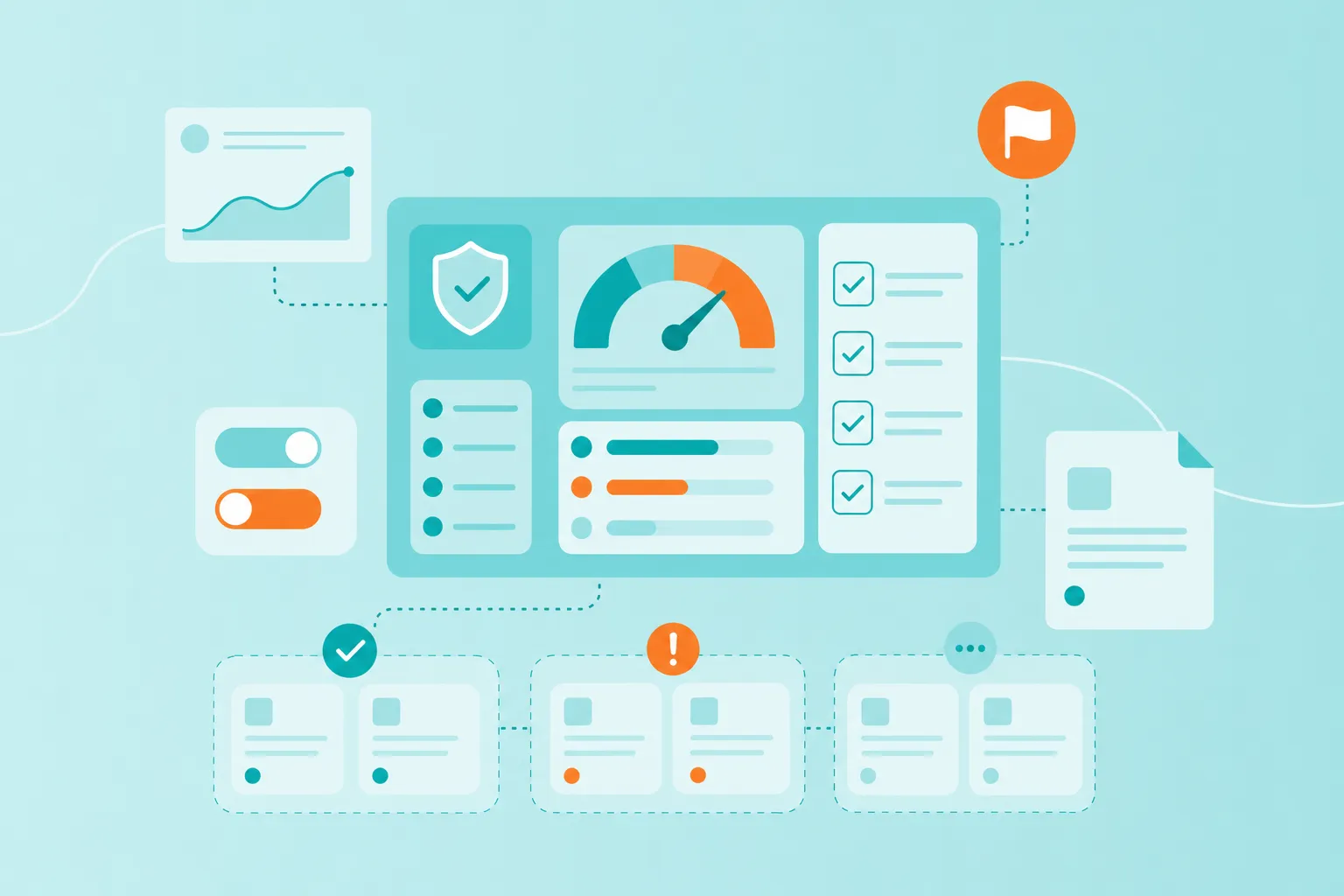 Five-step AI risk management process from inventory to ongoing review