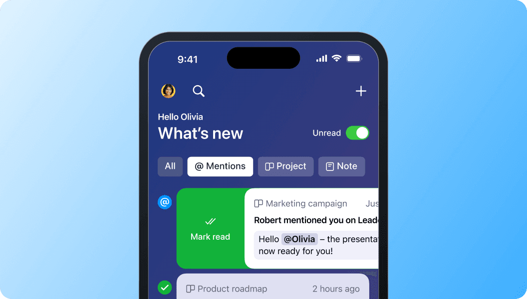 Notifications in MeisterTask