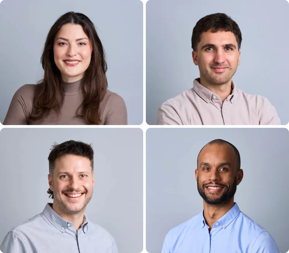 Profile photos of Meister's Sales team and Success team members