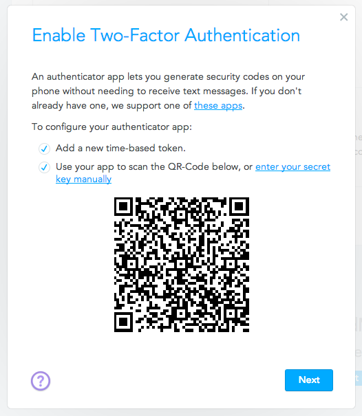 How to enable two-factor authentication
