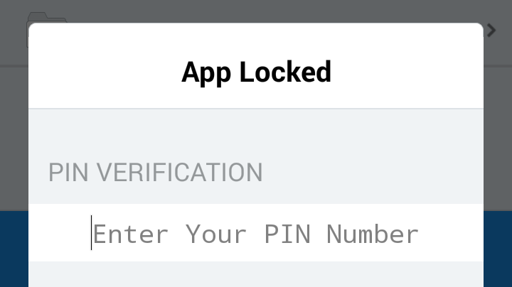 Pin code lock for Android app
