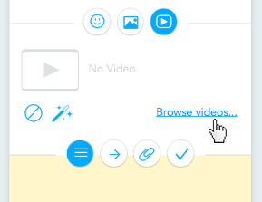 Browse videos in the mind map editor