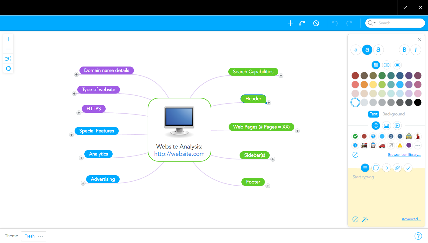 MindMeister's mind map editor in Confluence