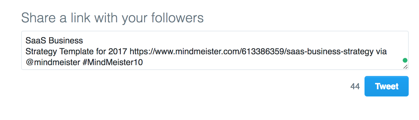 Share your favorite mind map on Twitter via MindMeister