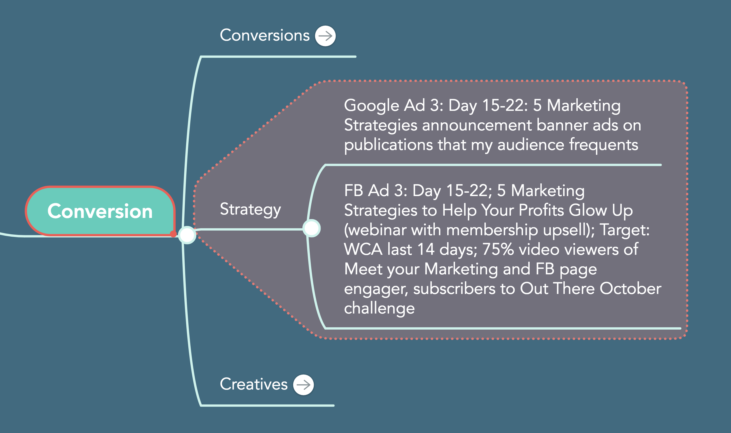 strategy conversion customer life cycle MindMeister sales funnel facebook advertising google advertising