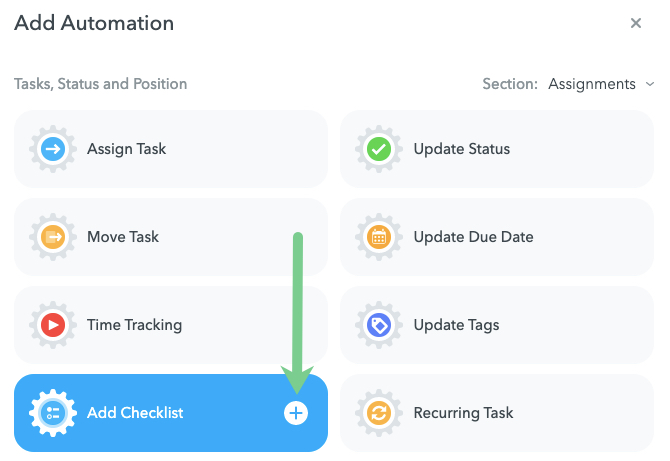 Add Checklist Automation in MeisterTask